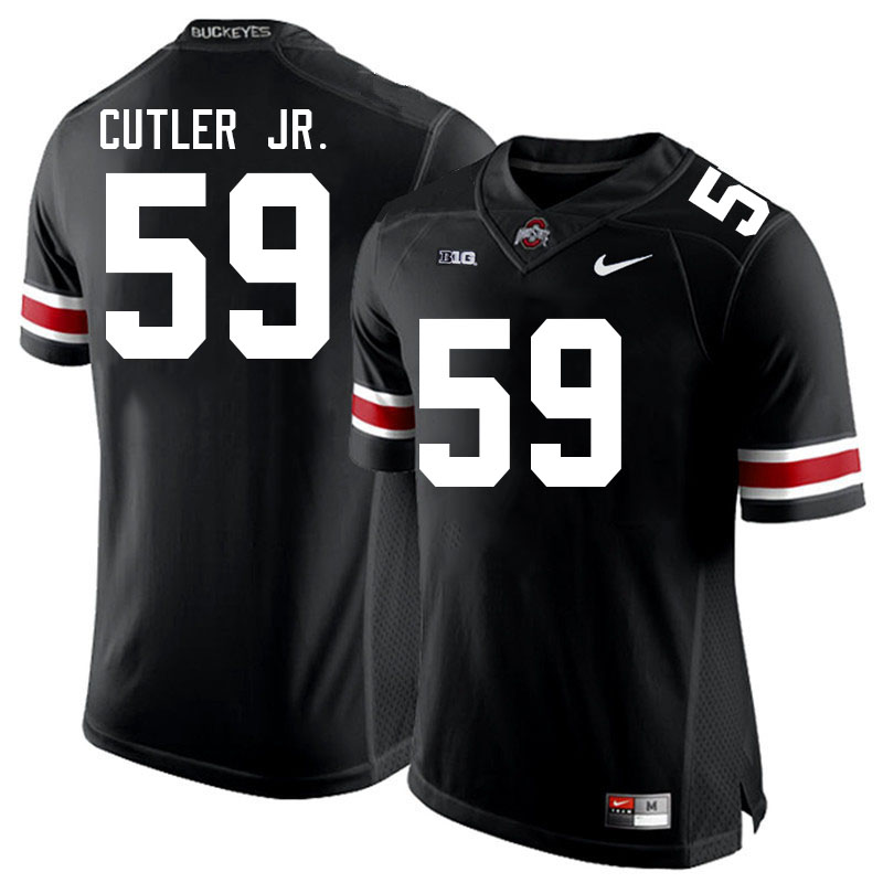 Men #59 Victor Cutler Jr. Ohio State Buckeyes College Football Jerseys Stitched-Black